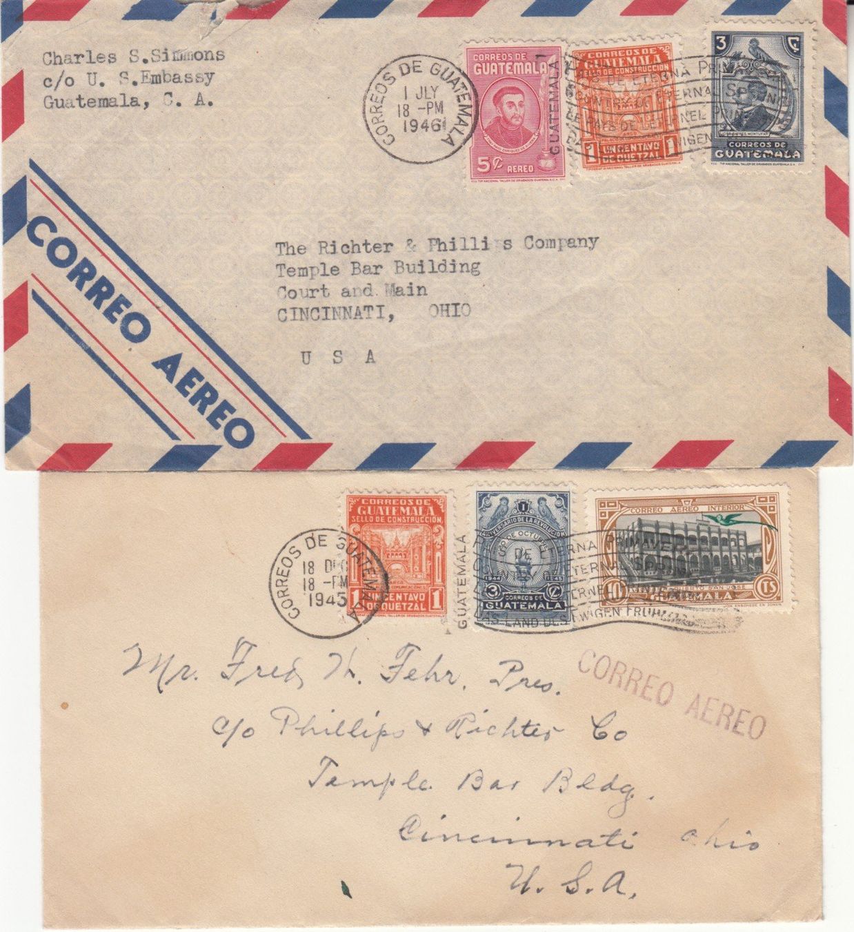 Tutti i francobolli: Guatemala - Ohio 1945/46 – Usato da Bürglen TG venduto da StampGraf