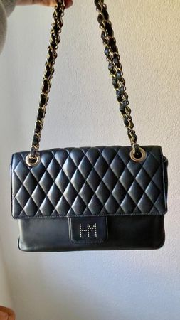 Hanae Mori Handtasche, schwarz, Top Zustand