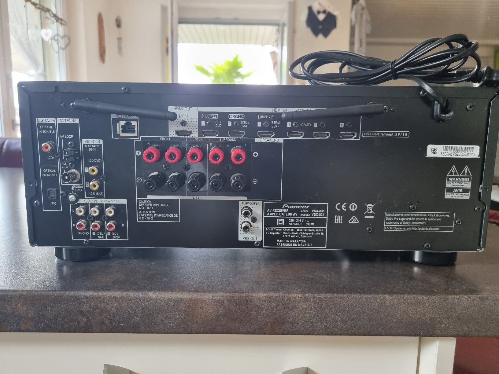 Pioneer Home cinéma: Pioneer AV Receiver VSX-831  – D'occasion à Dübendorf par pamimiki 1