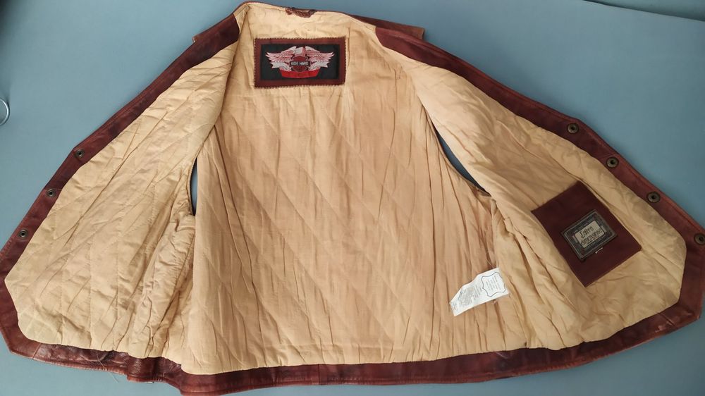 Gilet en cuir Ride Hard, style motard vintage (Gebraucht) in Chezard St ...