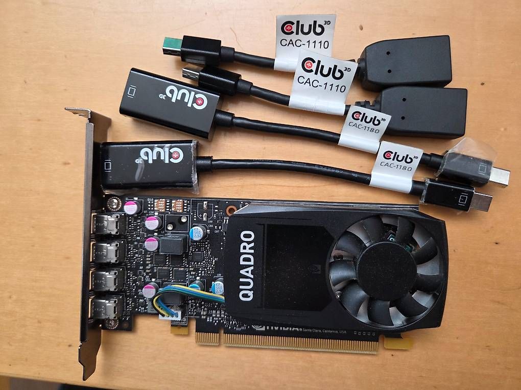 Schede grafiche: NVIDIA Quadro Grafikkarte 4x Mini DisplayPort inkl. Adapter – Usato da Zimmerwald venduto da Chole