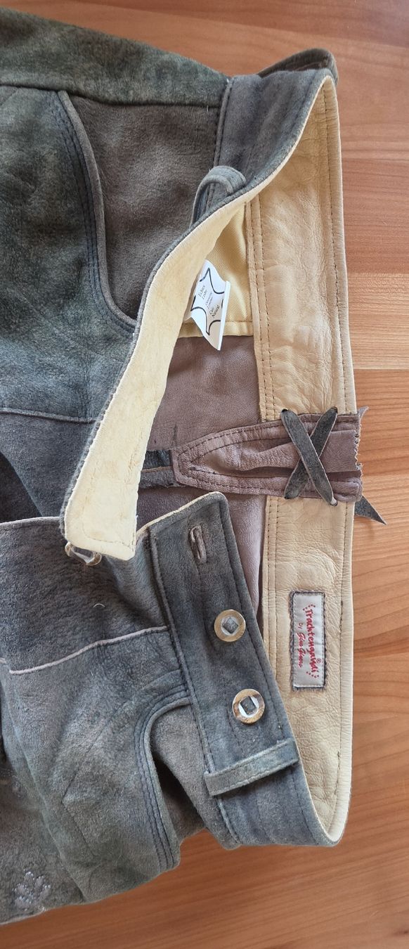 Pantaloni: Trachten-Lederhose Gr 50/52 – Usato da Dachsen venduto da RAKEHEHA 5
