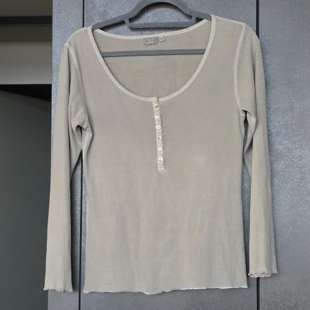 🐸 NILE PULLOVER / BLUSE M PARIS DAKAR BEIGE TOP ZUSTAND