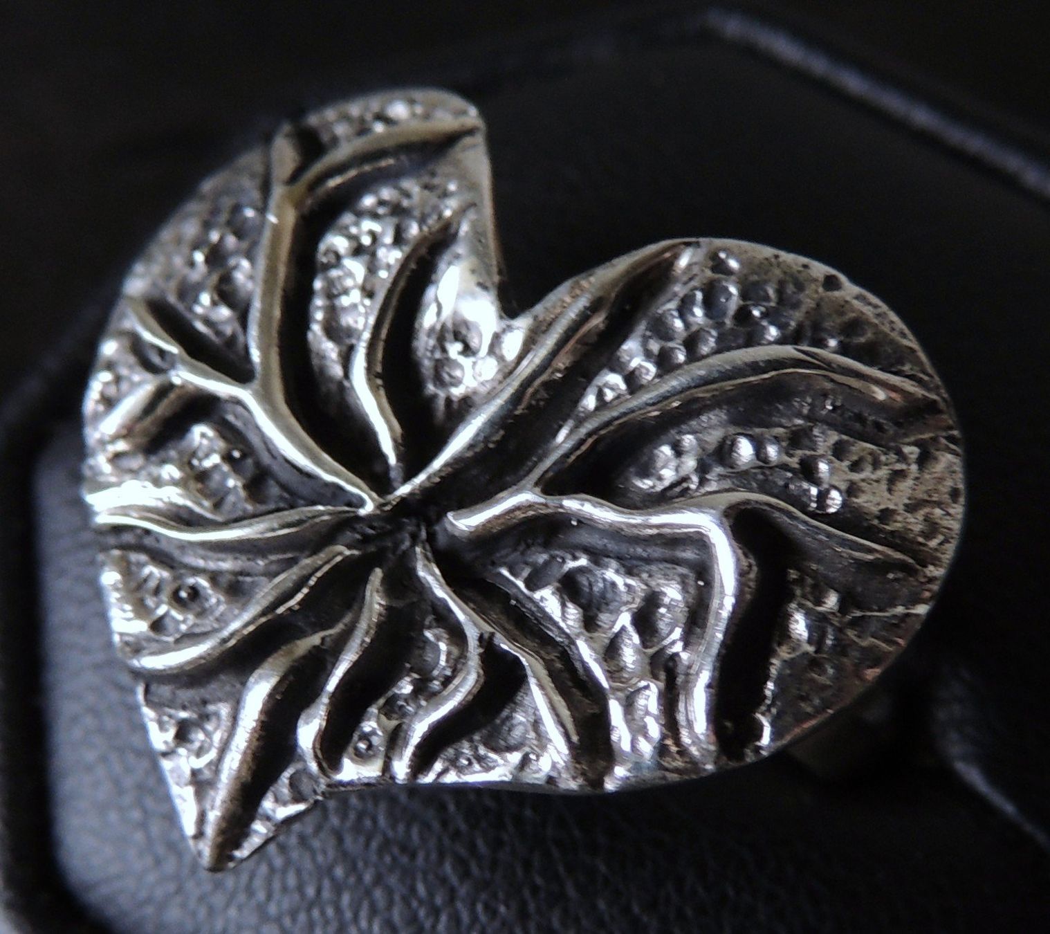 Ringe: Modernistischer Silber 925 Fingerring in Herzform – Gebraucht aus Waldenburg von schaller707 1