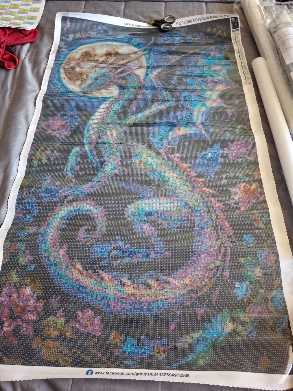 Bastelsets: Diamantmalerei Drache 50x90cm – Neu und originalverpackt aus Aarau von S.bied68