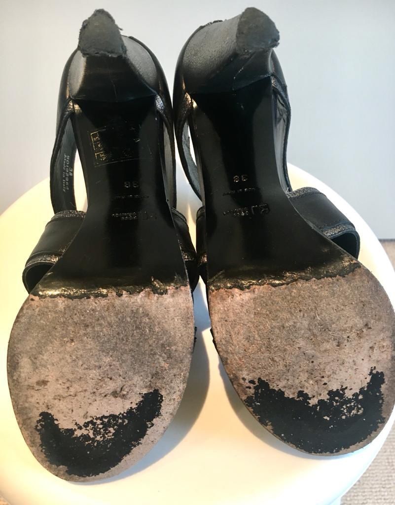 Hugo Boss Scarpe da donna: Boss Orange High Heels, Leder, Gr 38, schwarz/anthrazit – Usato da Dornach venduto da Snow54 5