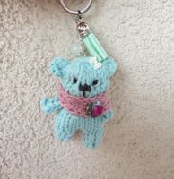 Handgestrickter Bär Schlüsselanhänger Geschenkidee Neu