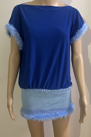 Mini Dress/ Long Shirt Blau Grösse M