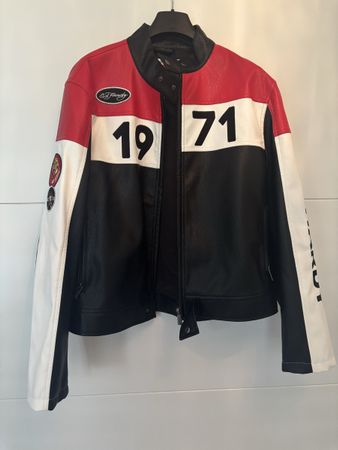 Ed Hardy Jacke rot schwarz weiss Grösse L guter Zustand