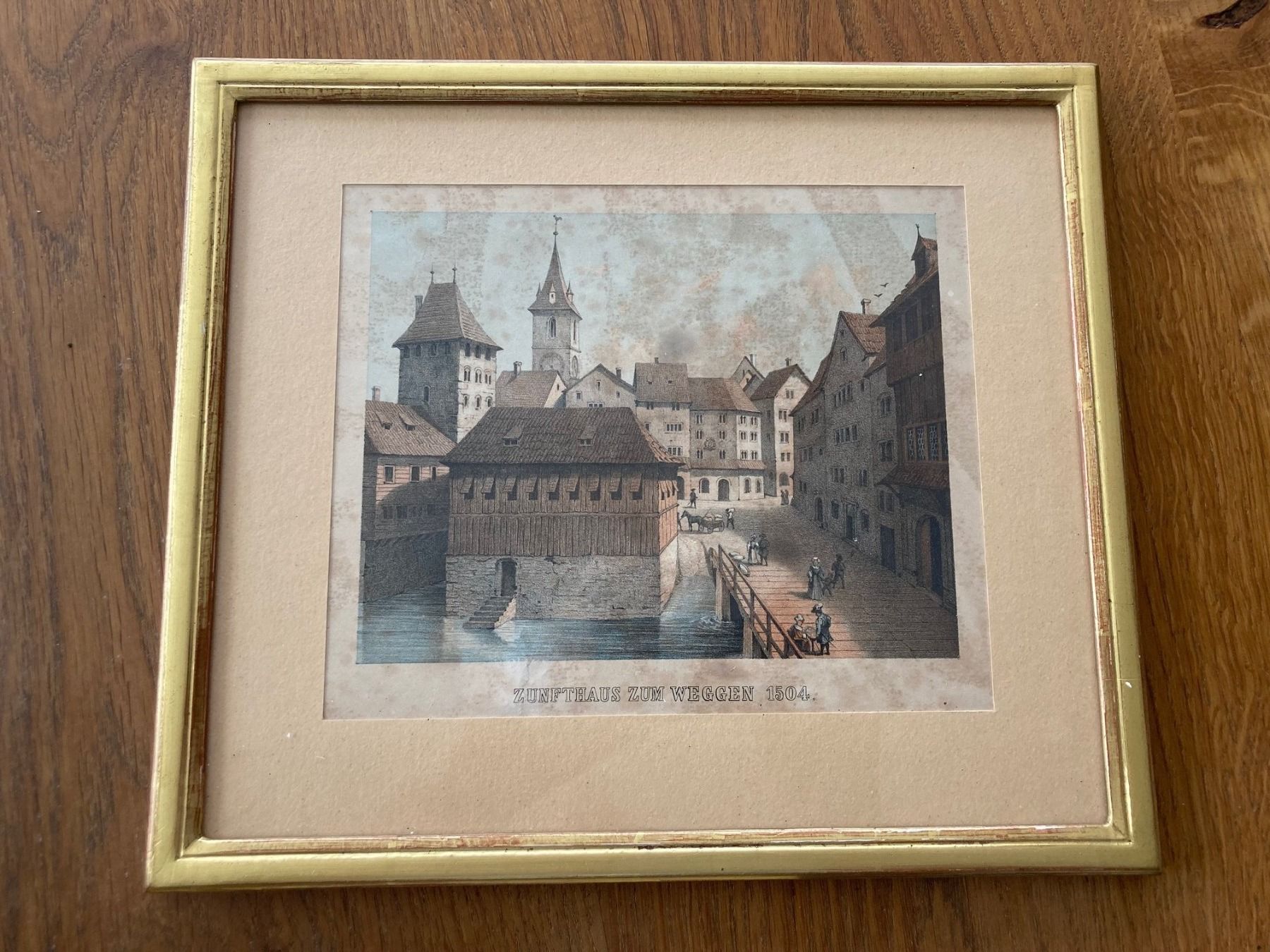 Grafica & Litografie: Bild, altcolorierte Litho um 1825 – Usato da Menziken venduto da fiat-500