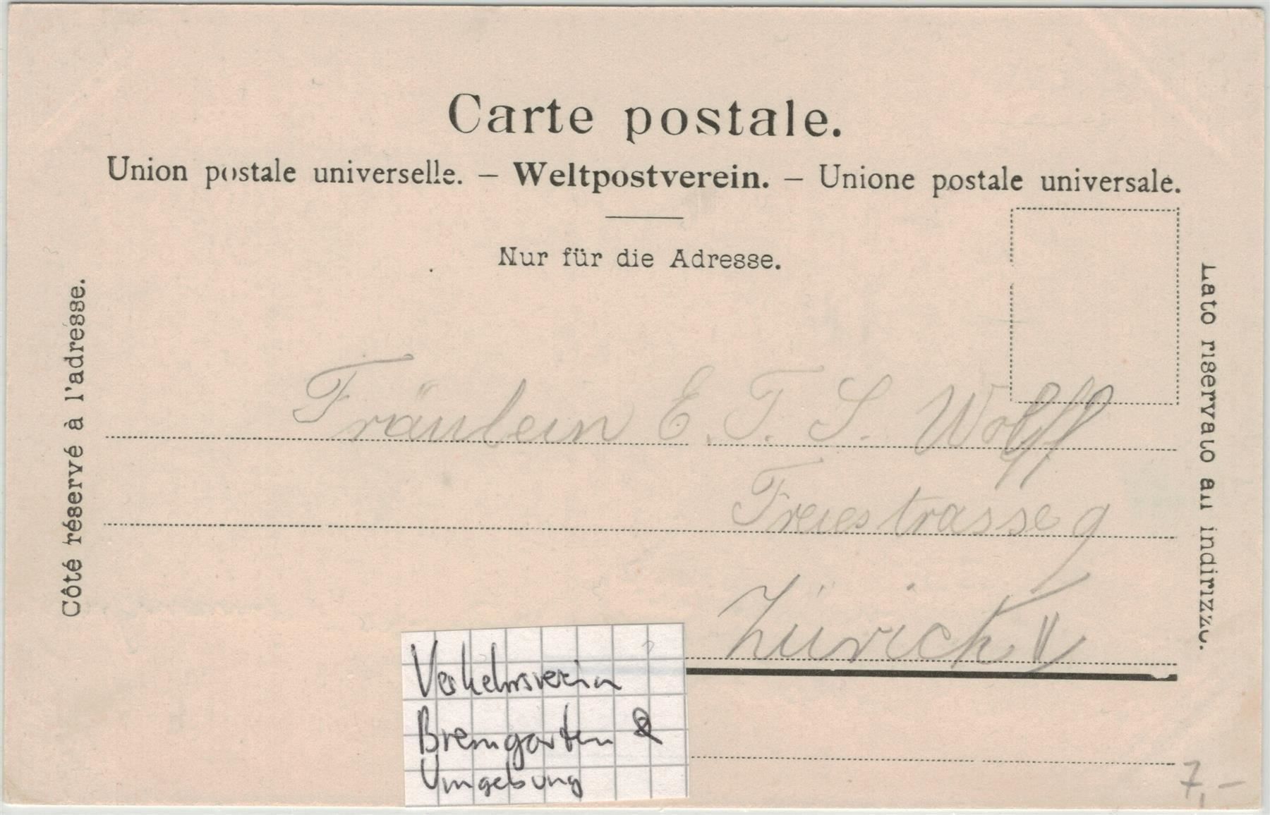 Cartoline postali: AG 245 Gruss aus BREMGARTEN – Nuovo (secondo la descrizione) da Fribourg venduto da philafri 1