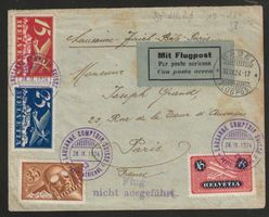 1924 : Flugbrief " Flug nicht ausgeführt ", KP 330.--