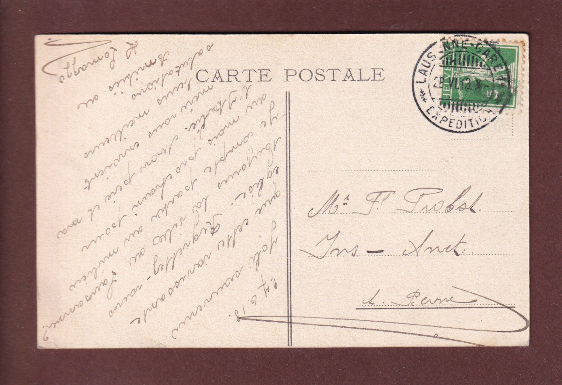 Cartoline postali: LAUSANNE - Pêcheurs à Ouchy - 1913 – Usato da Pully venduto da nicecards 1