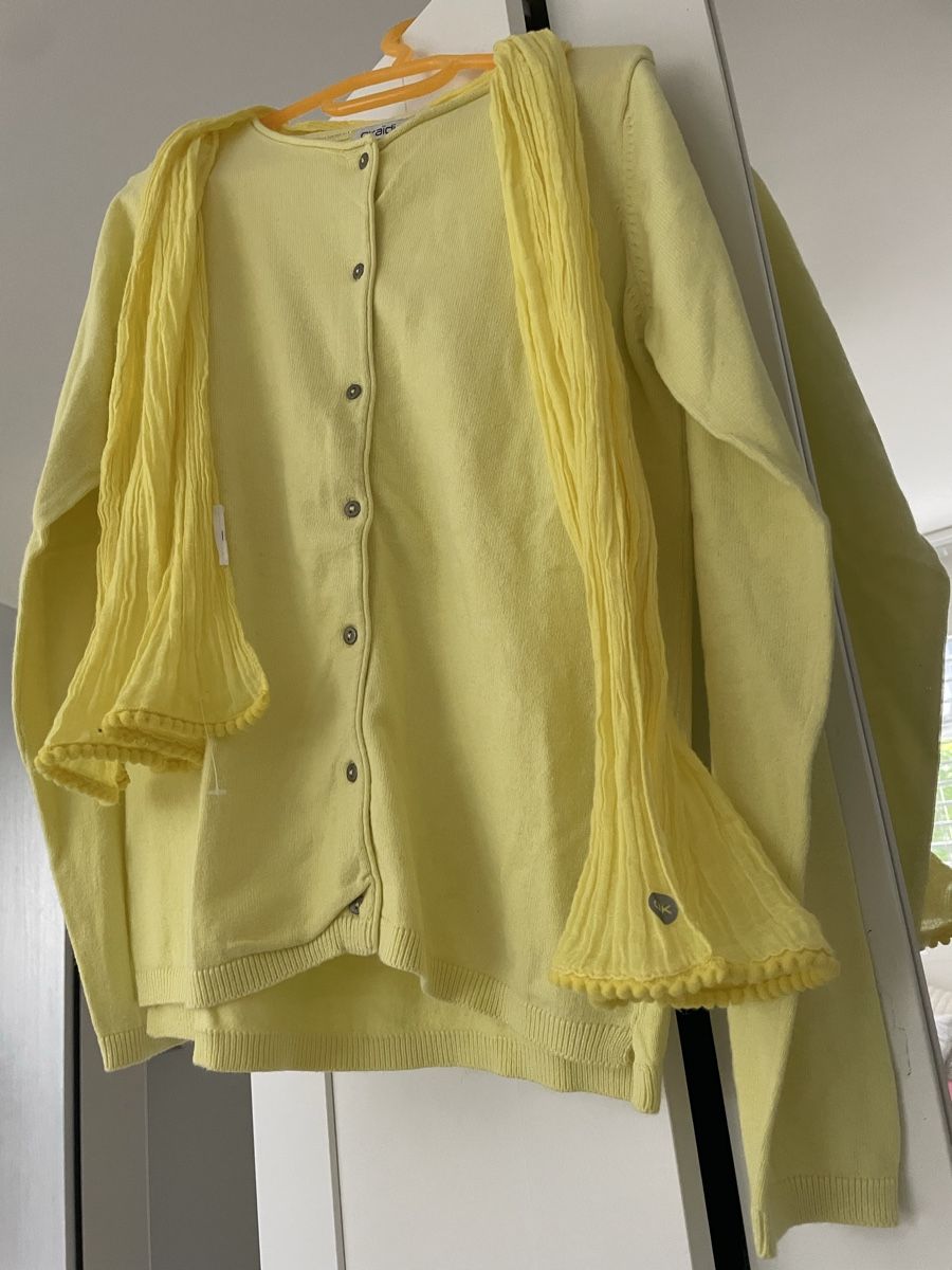Okaidi Pullover & Sweatshirts: Cardigan Okaidi Gr. 152 Gelb – Gebraucht aus HORGEN von paris007