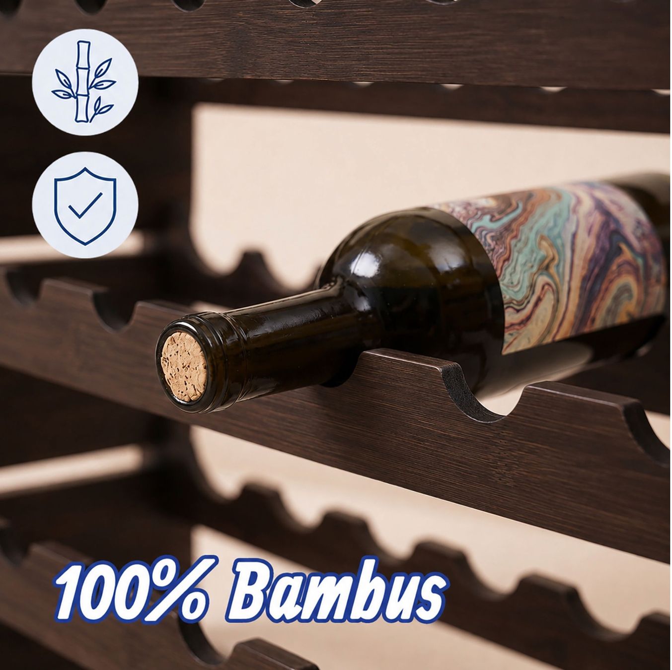 Regale: Stapelbar Weinregal Bambus – Neu und originalverpackt aus Bülach von Palawan 2