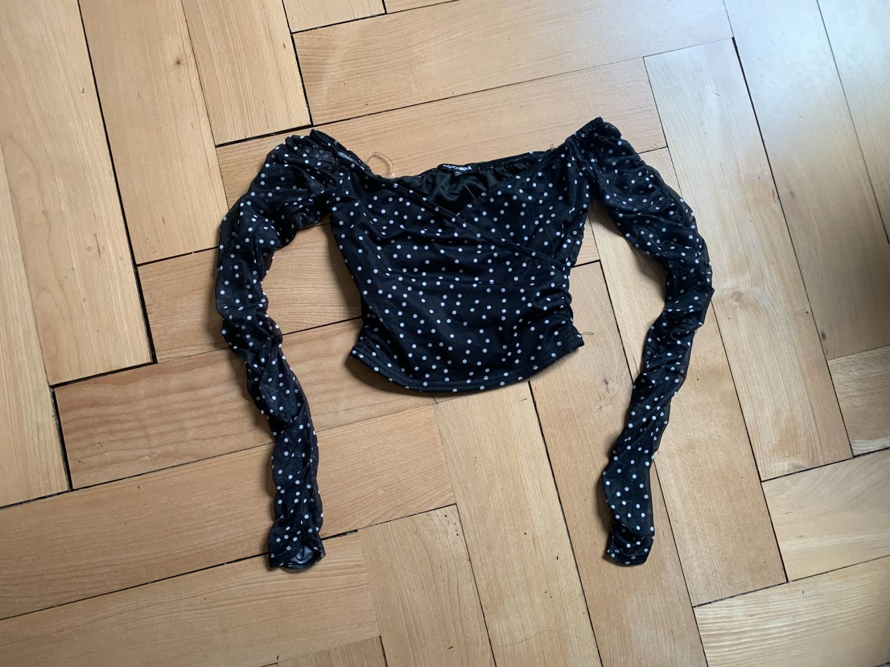 Top: Cropped Oberteil mit Polka Dots - XS – Usato da Zürich venduto da Diazaio