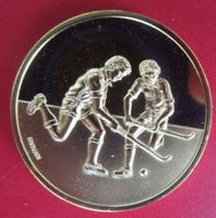Auszeichnung Medaille für EISHOCKEY - goldfarben - PP - 33 m