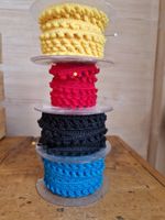 Union Knopf Band in Blau, Rot, Gelb und Schwarz