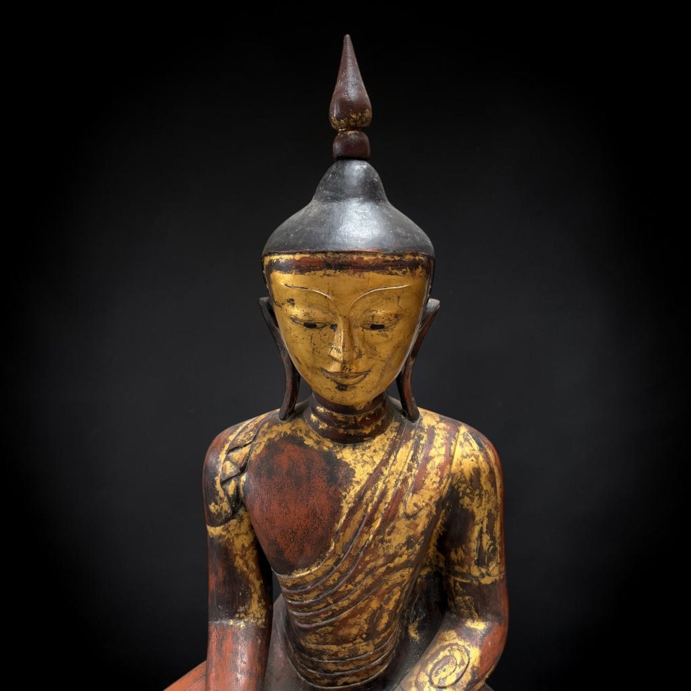 Sculture & Statue: Großer Shan Buddha 140cm - Lacquerware Burma Statue alt – Usato da Hilpoltstein venduto da asienlifestyle888 1