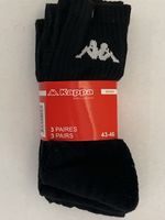 Kappa Socken, Schwarz, Gr. 43-46, 3 Paar, Baumwolle