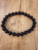 Armband aus Schwarzem Turmalin 5A – 8 mm (24 Perlen)