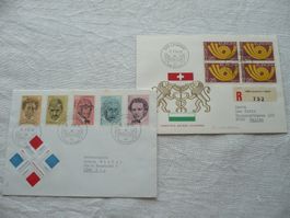 1972 - 74 2 Belege COMPTOIR