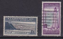 Neuseeland, staatl. Lebenvers. Mi 27 + 29 ⊙ , KW €0.80