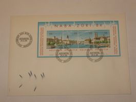 NABA ZÜRICH 84. FDC, , Block 24.05.1984 W III 64