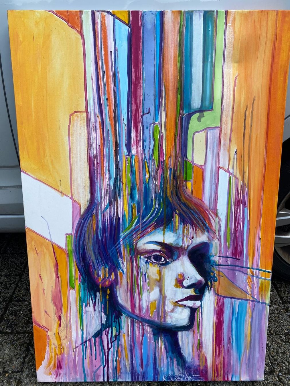 Tableaux: Gemälde Vulkan der Farben 2015 – D'occasion à Wolfhalden par sar_66kt