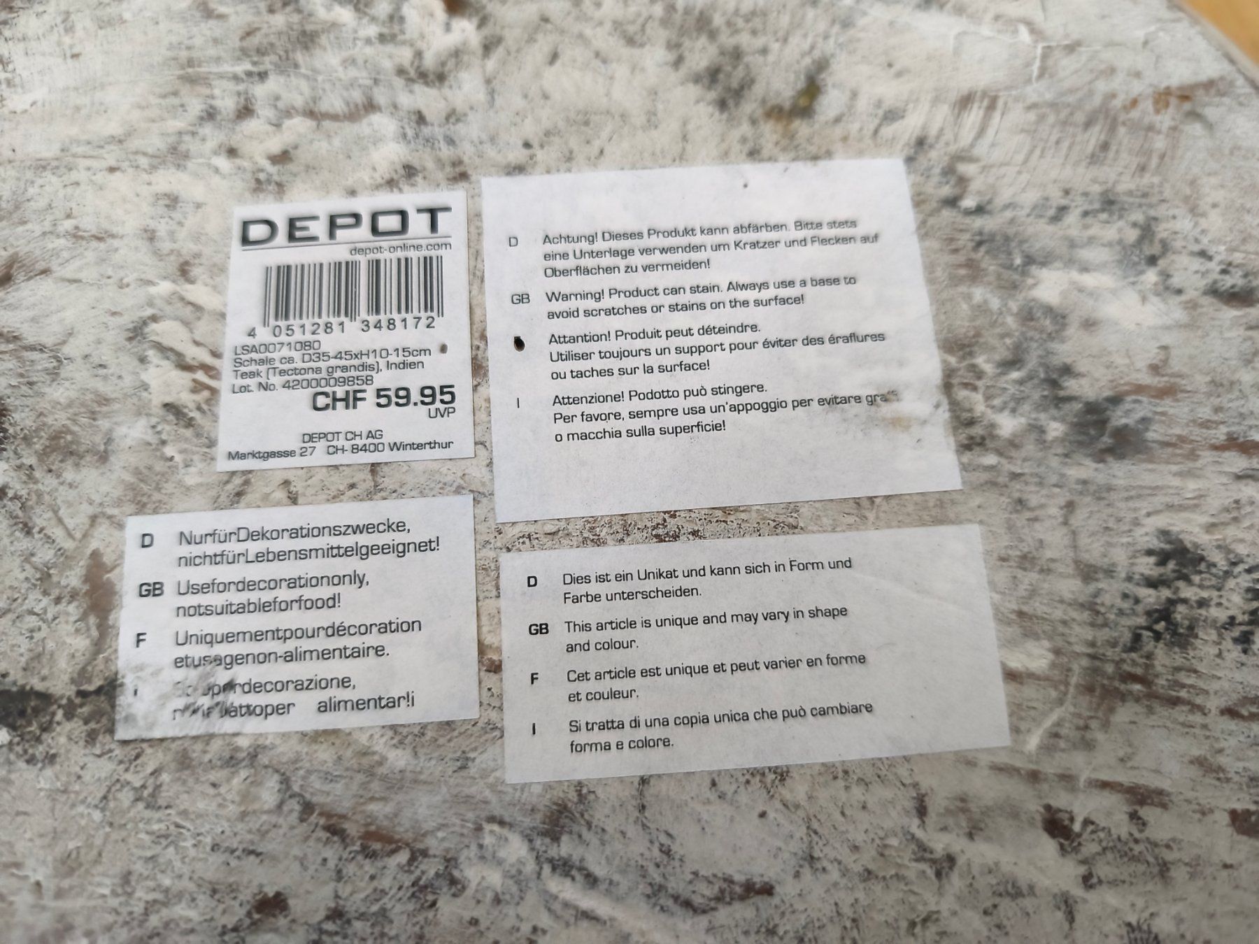 Schalen: Deko Holzschale Depot – Neu (gemäss Beschreibung) aus Näfels von ChocolateMuffin 3
