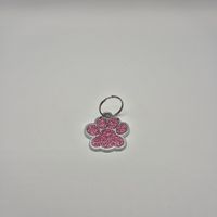 Glitzer Schlüsselanhänger Pfote Rosa – für Hunde & Katzen