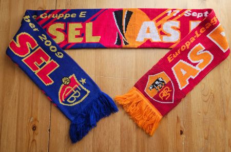 AS Roma vs. FC Basel 2009 Schal Fussball Fan FCB