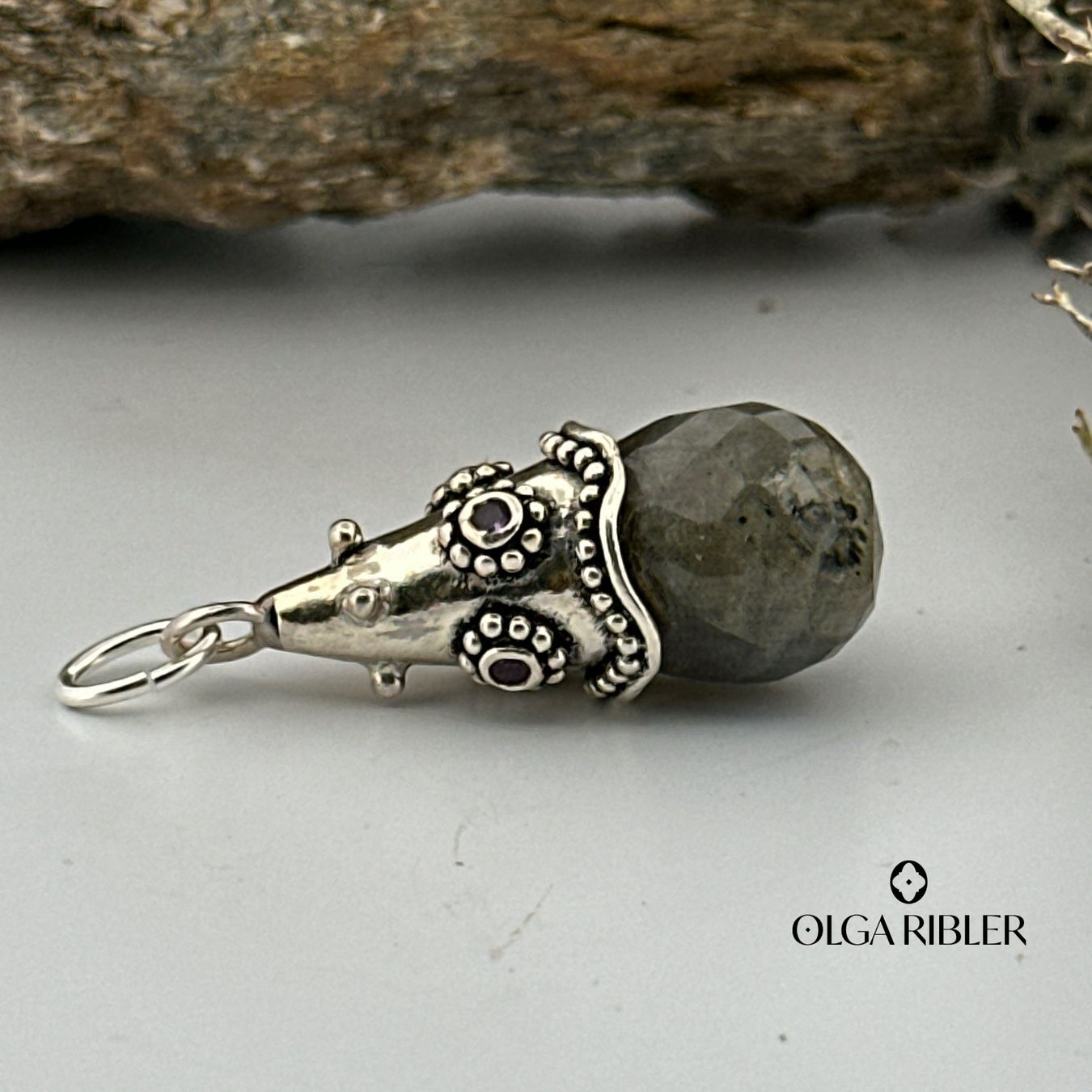Olga Ribler Ciondoli: Sterling Silber Anhänger mit Labradorite – Nuovo (secondo la descrizione) da Luzern venduto da Schmuckoutlet 2