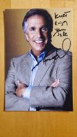 Henry Winkler, Original Autogramm auf Foto in Farbe