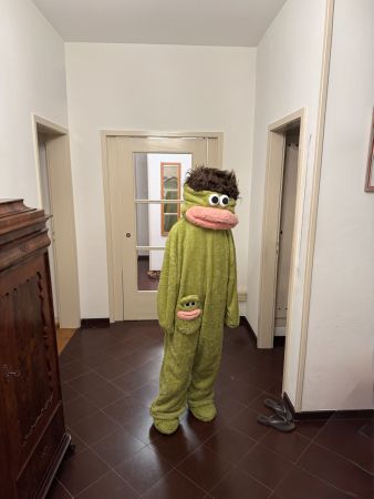 Halloween Plüschkostüm grün, Grösse XL
