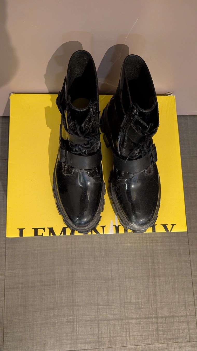 Damenschuhe: Lemon Jelly Zelma Black Rain Boots, Size 39 – Gebraucht aus Meyrin von att_mgj5 8