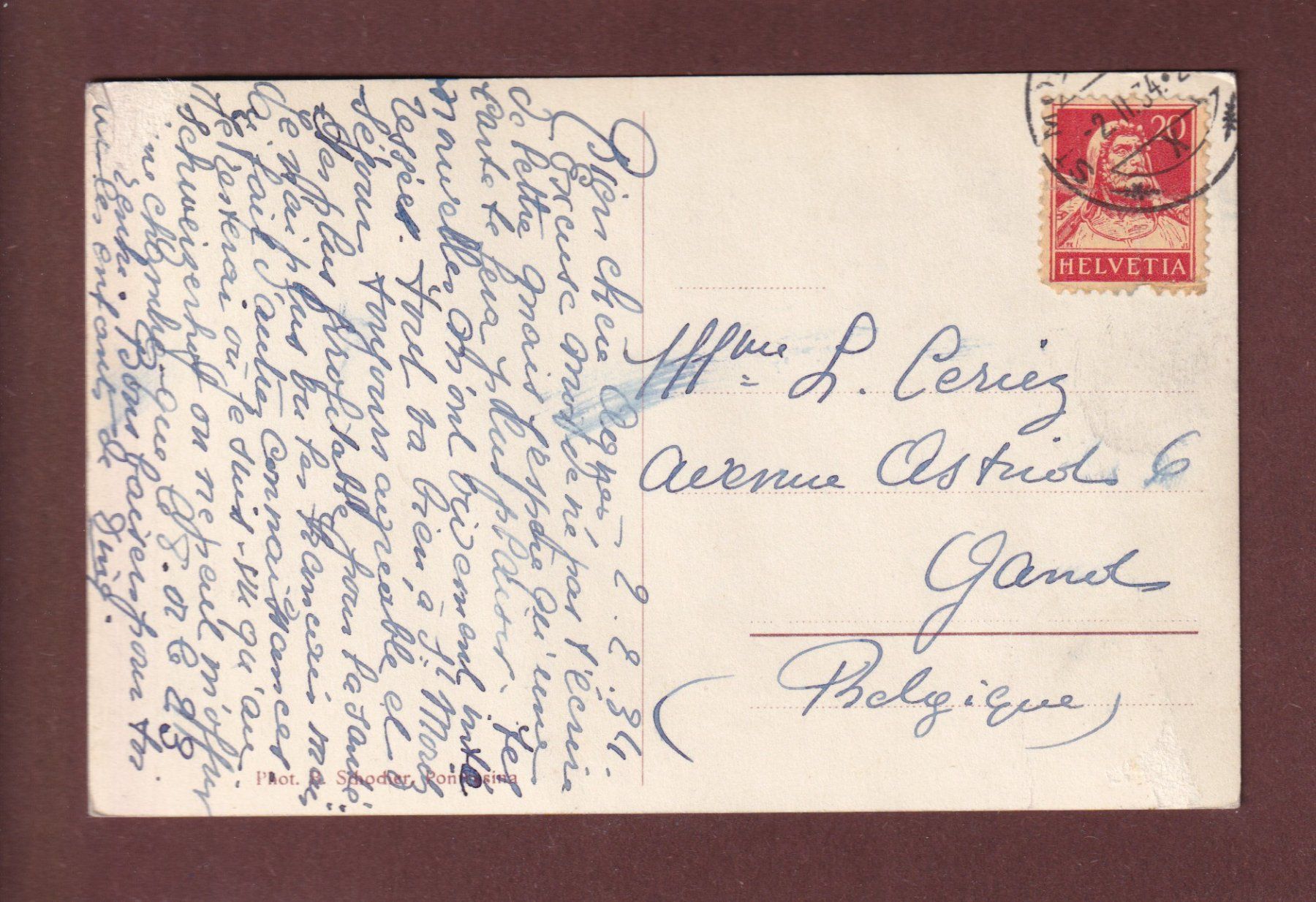 Ansichtskarten: Im ROSEGTAL - 1934 – Gebraucht aus Pully von nicecards-shop 1