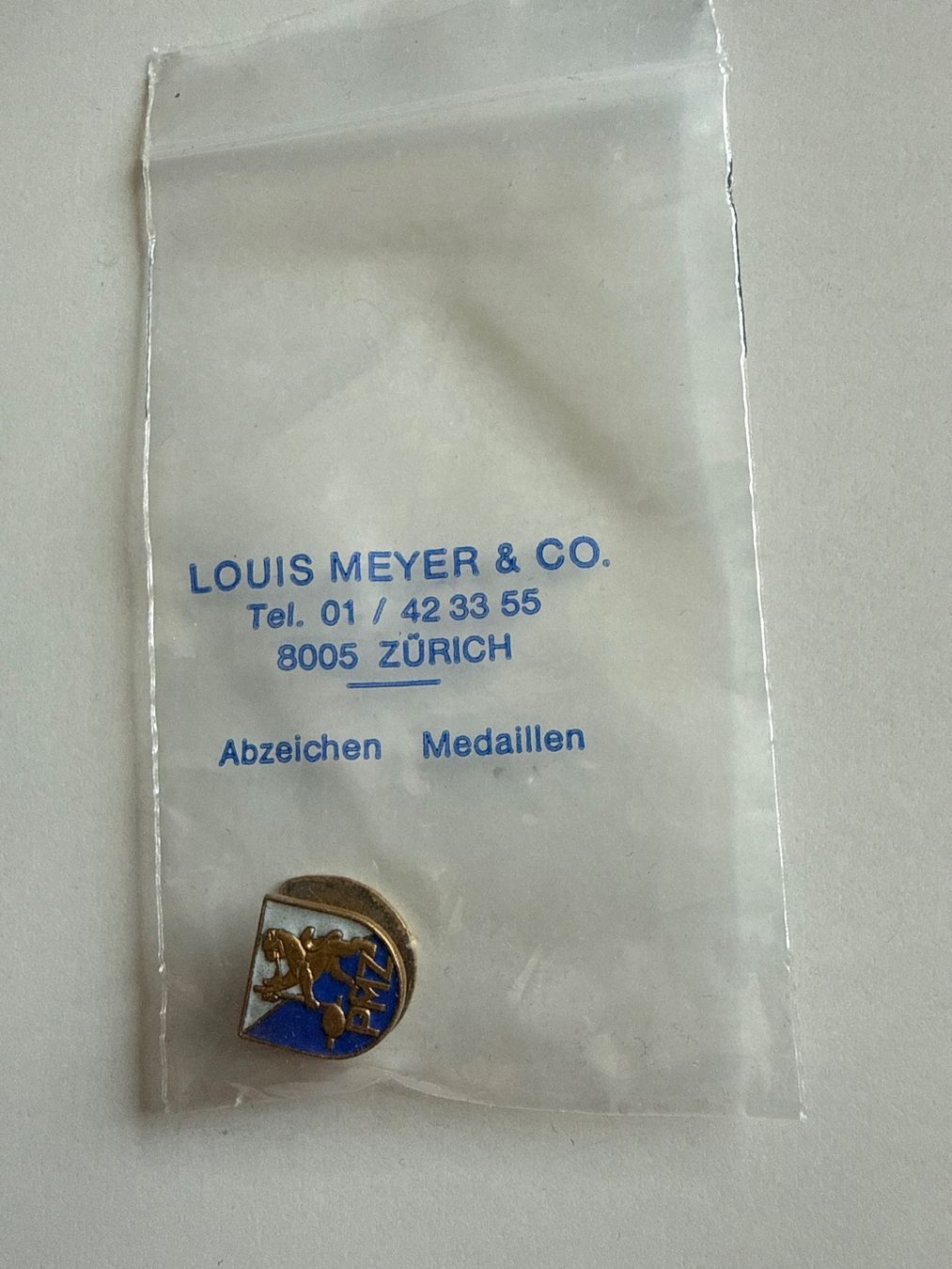 Placchette & Badge: Abzeichen PMZ - Louis Meyer & Co. – Nuovo e nell'imballaggio originale da Neuhausen venduto da D-MAC