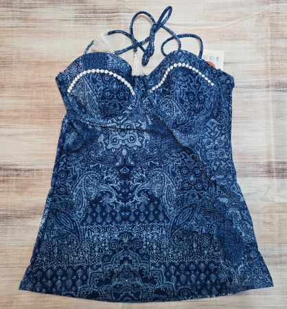 🆕️ SHIWI Boho-Tankini Oberteil - 38 B - Indigo-Blue