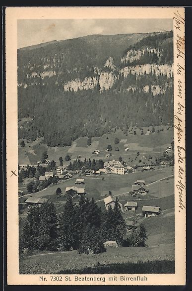 Cartoline postali: St. Beatenberg, Panorama mit Birrenfluh – Usato da Berlin venduto da bartko-reher