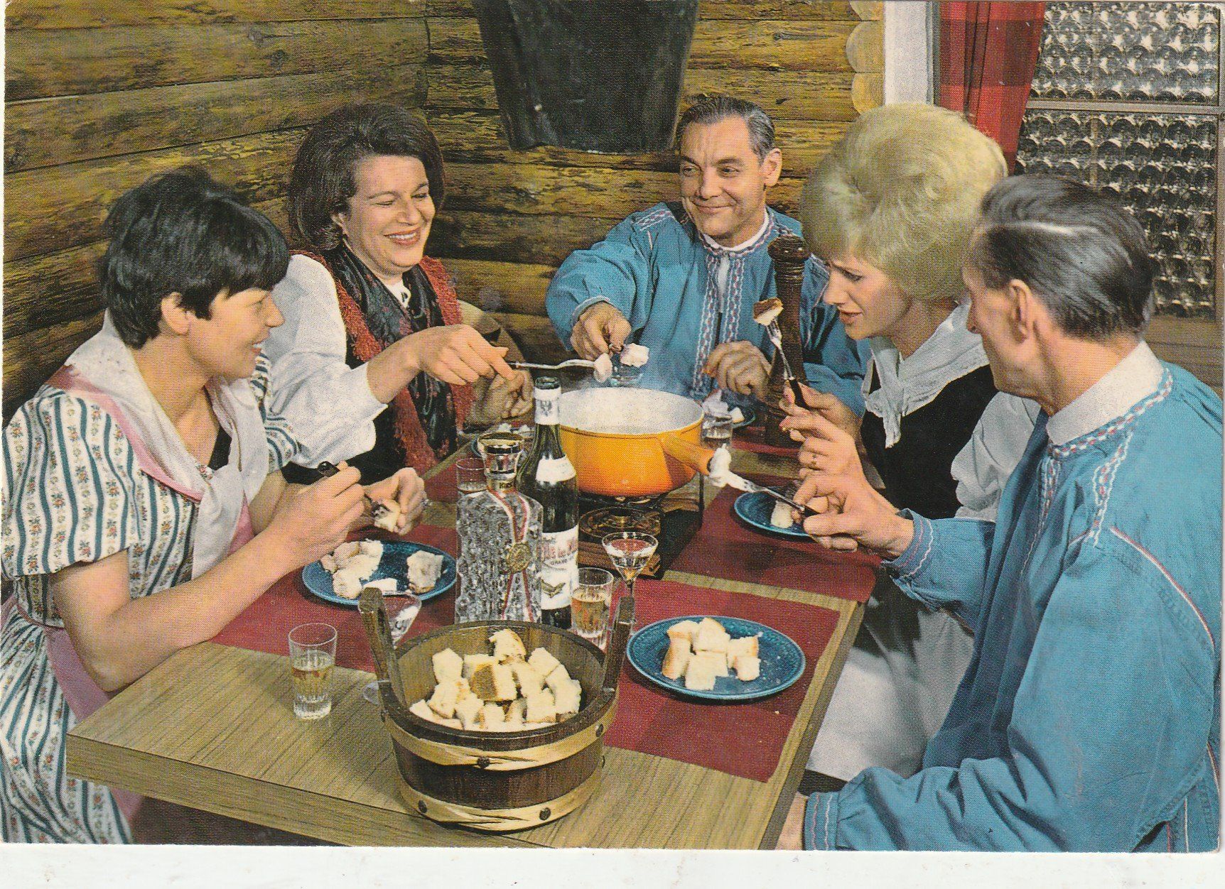 Cartoline postali: Fondue Plausch – Usato da Lumbrein venduto da made02