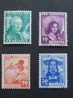 1938, Pro Juventute mit Abarten 