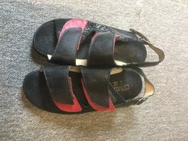 LADYKO Sandalen, schwarz/rot, Gr. 39, Sommer-Sale!