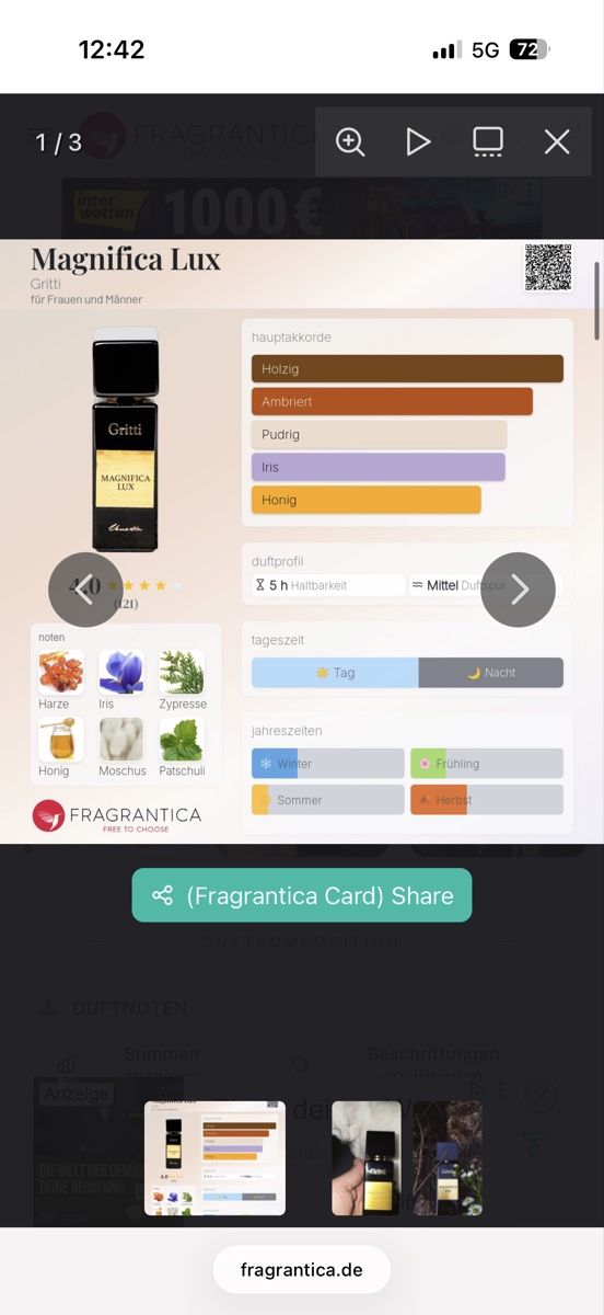 Profumi & Eau de Toilette: Gritti Magnifica Lux Parfum , 2 ml – Usato da Sursee venduto da nri_sbv9 2