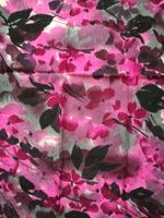 Seide geblümt fuchsia, rosa und wenig violett, schwarz