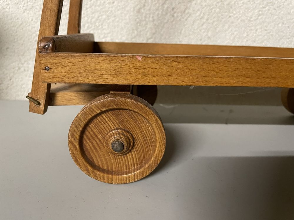 Jouets: Antikes Spielzeug Pferde - Wagen / Heu - Wagen Holz – D'occasion à siebnen par minte 3