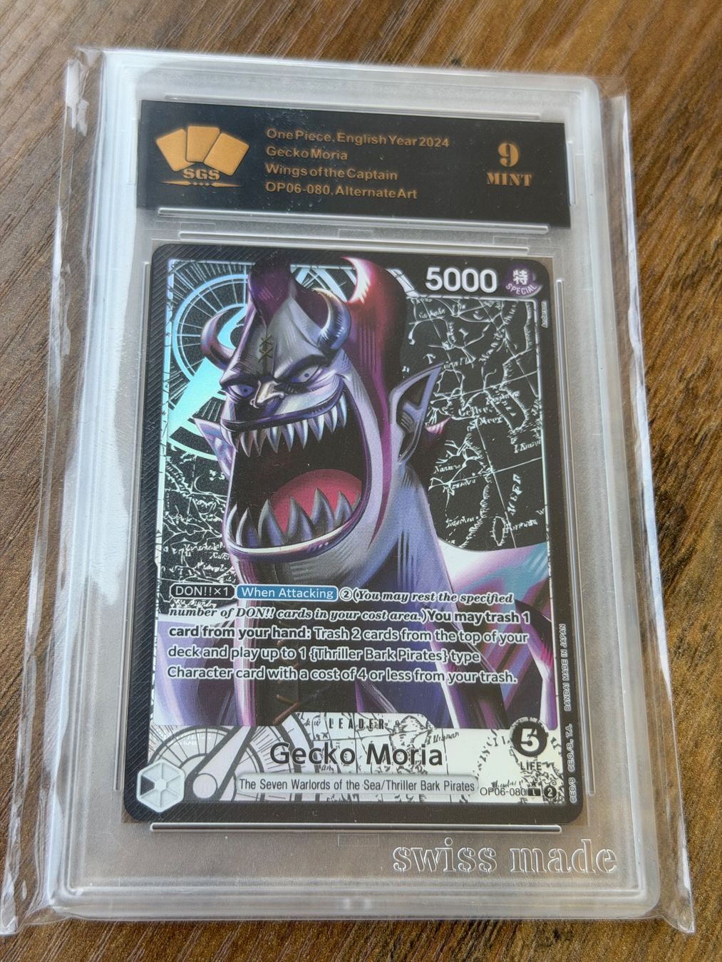 Bandai Carte collezionabili: One Piece Card Game - Gecko Moria OP06-080 – Nuovo e nell'imballaggio originale da S. Pietro venduto da pap_nd2w