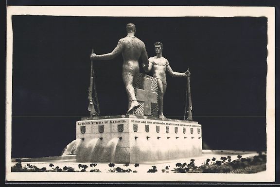 Cartoline postali: AK Aarau, Das Schützendenkmal, 1924 – Usato da Berlin venduto da bartko-reher