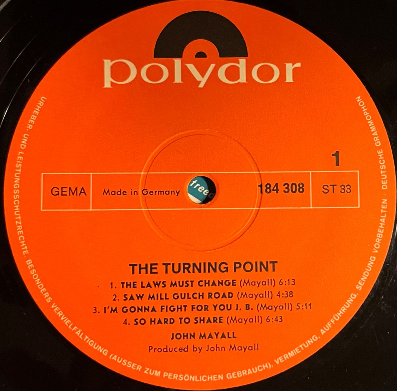 Schallplatten: JOHN MAYALL - THE TURNING POINT - 33 Tours – Gebraucht aus Bussigny von vinyl-pas-cher 2