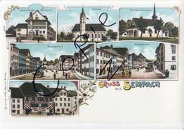 Gruss aus Sempach - (To AK Lithoansicht um 1900 im Form. A4)